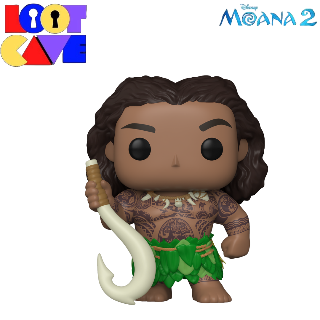 Moana 2 Maui with Fish Hook Pop Vinyl Loot Cave