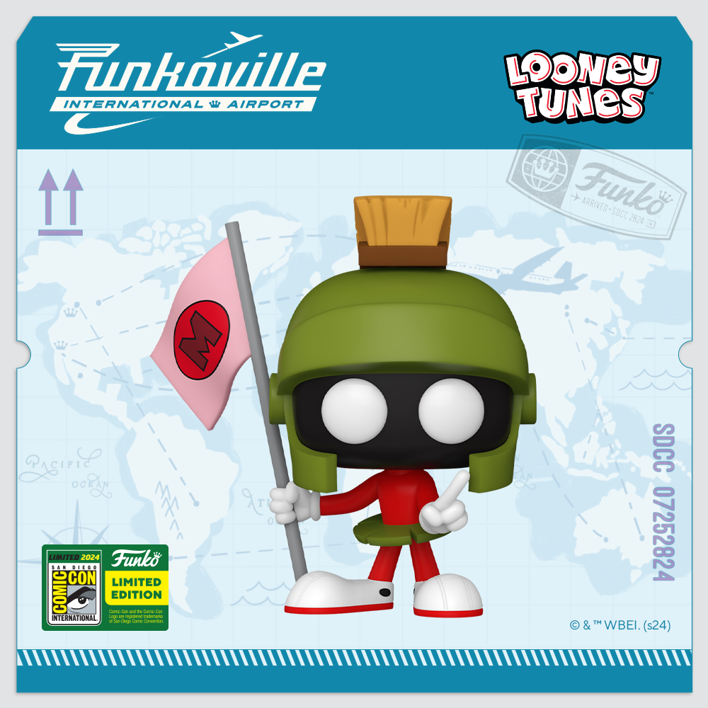 SDCC 2024: Marvin The Martian with Flag Pop Vinyl SDCC 2024 TOY TOKYO CON STICKER (IMPORT)