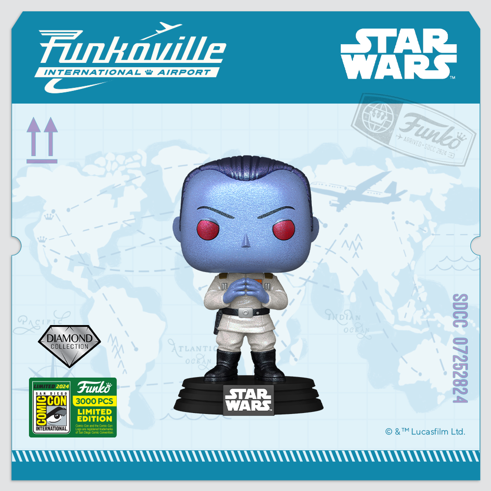 SDCC 2024: Thrawn Diamond Glitter (3000 Pieces) Pop Vinyl SDCC 2024 CON STICKER (IMPORT) (Not Mint: See Images)